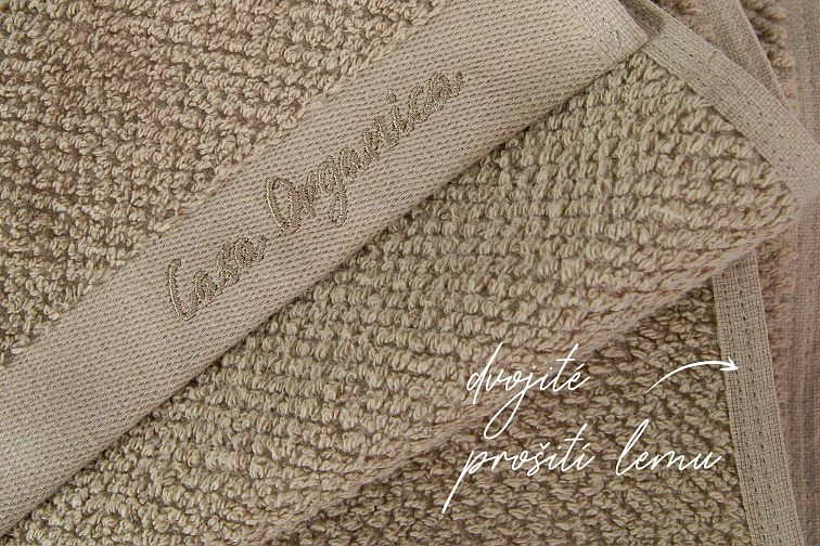 Ručníky a osušky CASA ORGANICA - tmavě béžová