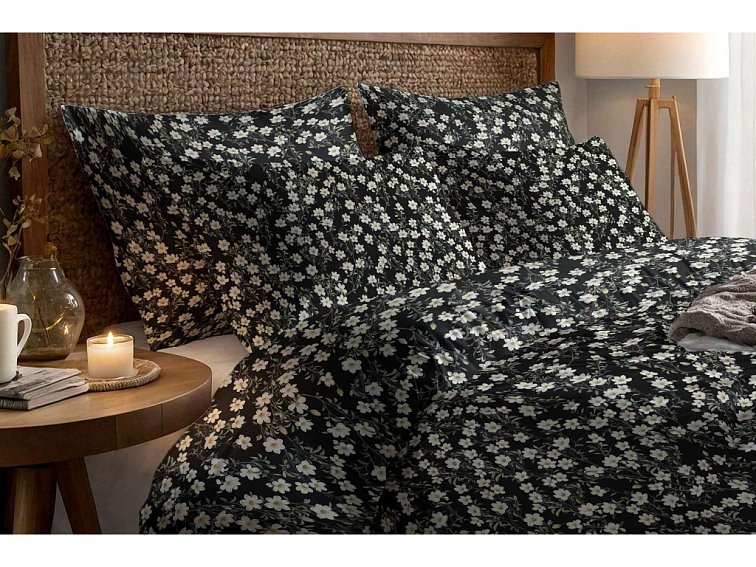 Bavlněné povlečení Půlnoční kvítí