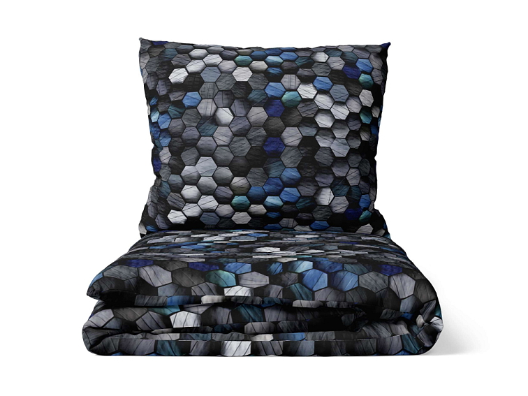 Krepové povlečení Earth - modré