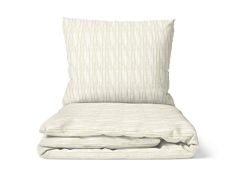 Bavlněné povlečení Proužky - béžové