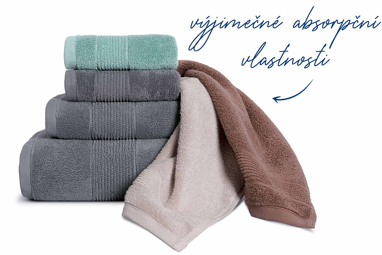 Ručníky a osušky BELLA CASA - tmavě šedá