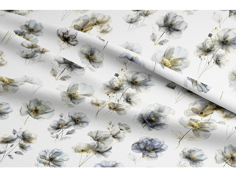 Bavlnené obliečky Kvetinové pohladenie - biele