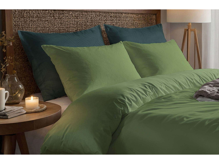 Bavlněné povlečení Jednobarevné - středně zelené