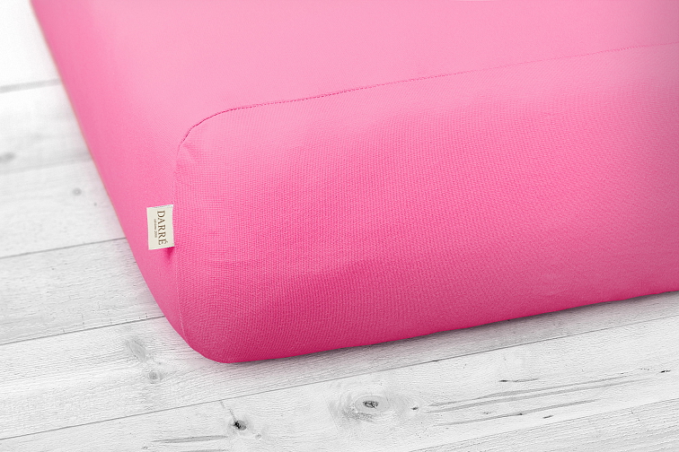 Jersey prostěradlo středně růžové na výšku matrace do 30 cm