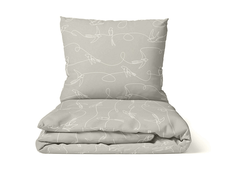 Bavlněné povlečení Vlaštovky v letu - béžové