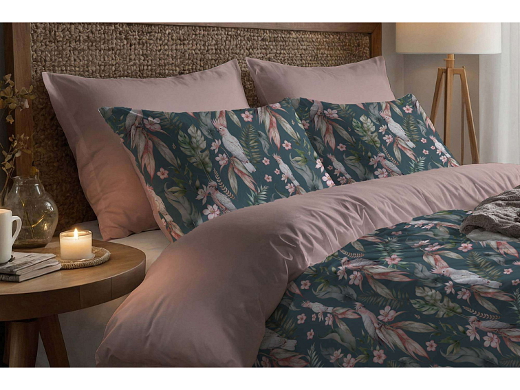 Bavlněné povlečení Tropický vánek starorůžové - duo