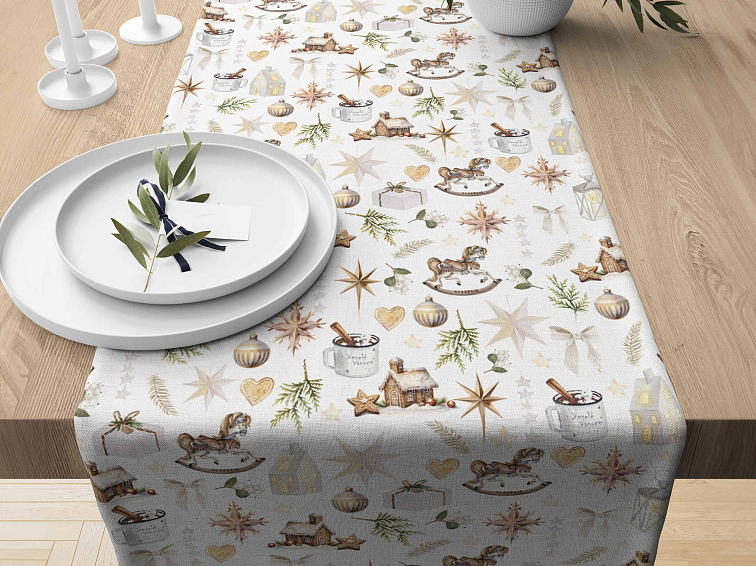 Bavlněný běhoun Vánoční koník