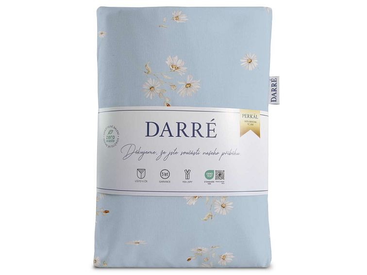 Bavlněné povlečení Sedmikrásky - modré