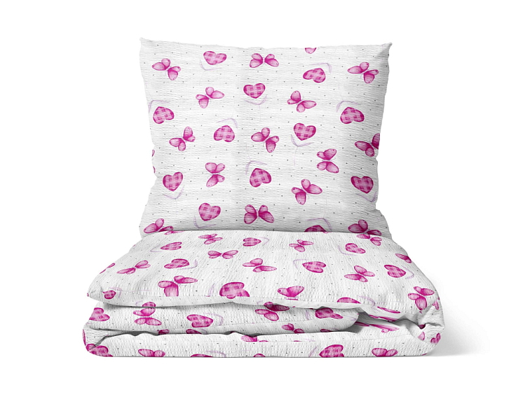 Krepové povlečení Zamilovaní motýlci