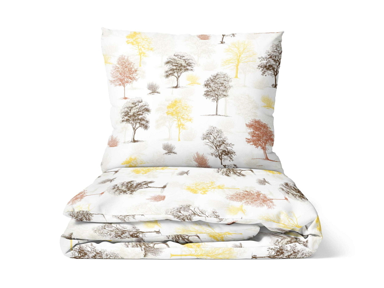 Bavlněné povlečení Stíny stromů - žluté