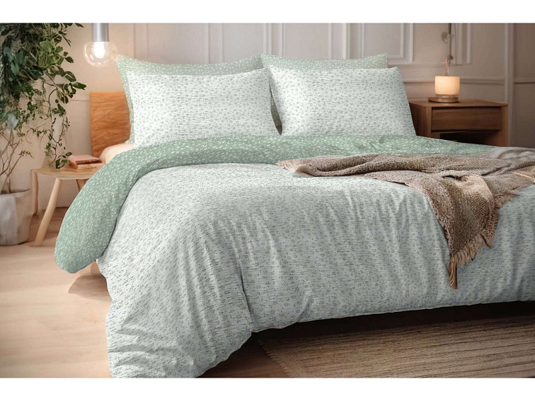 Krepové obliečky Venkov - mint - duo