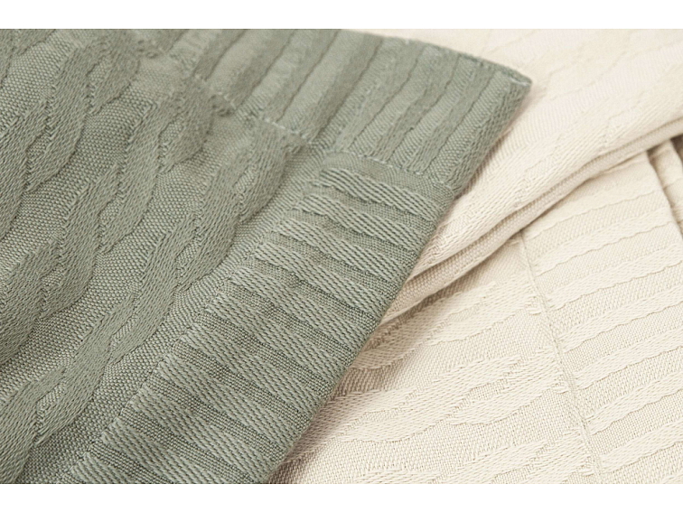 Bavlněný pléd - smetanový