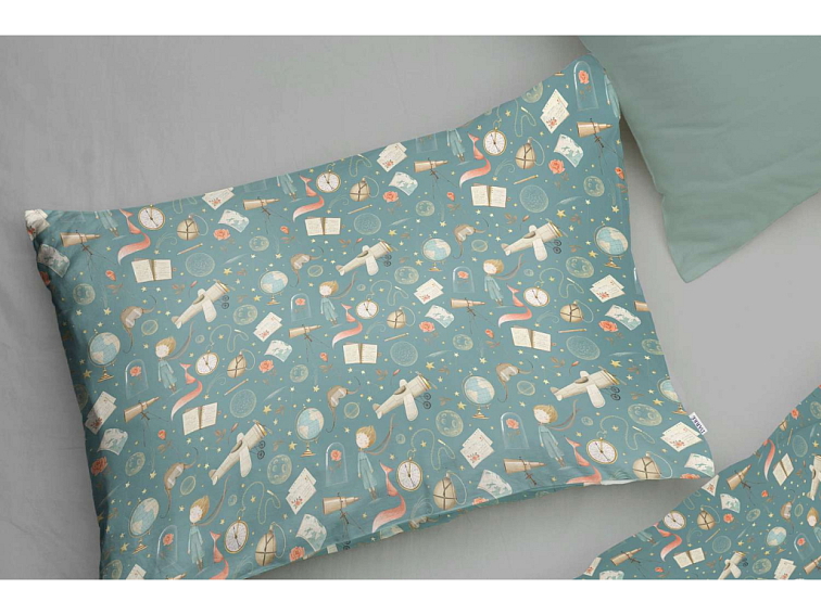 Bavlněné povlečení Malý princ - zelené