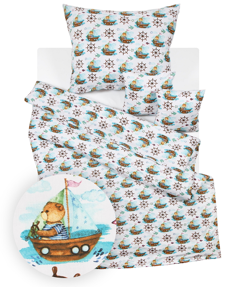 Bavlněné povlečení Medvídek na moři