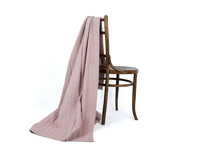 Bavlněný pléd - starorůžový