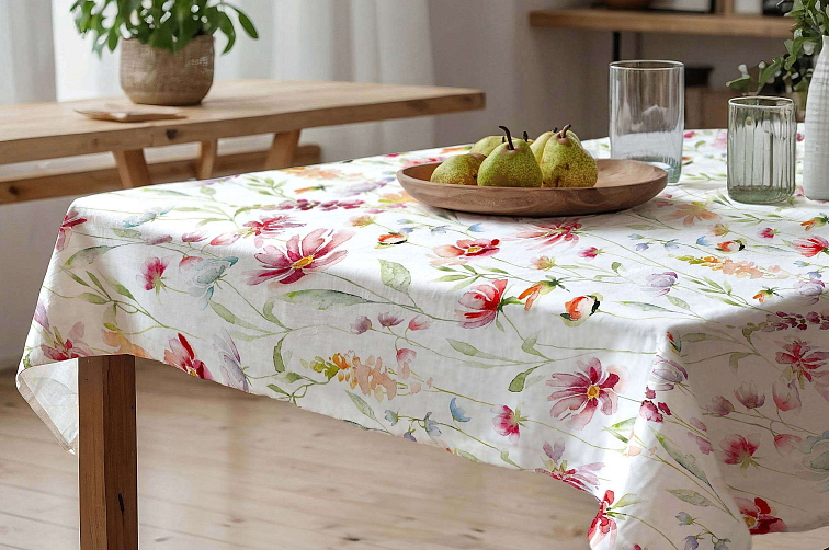 Bavlněný ubrus Květy