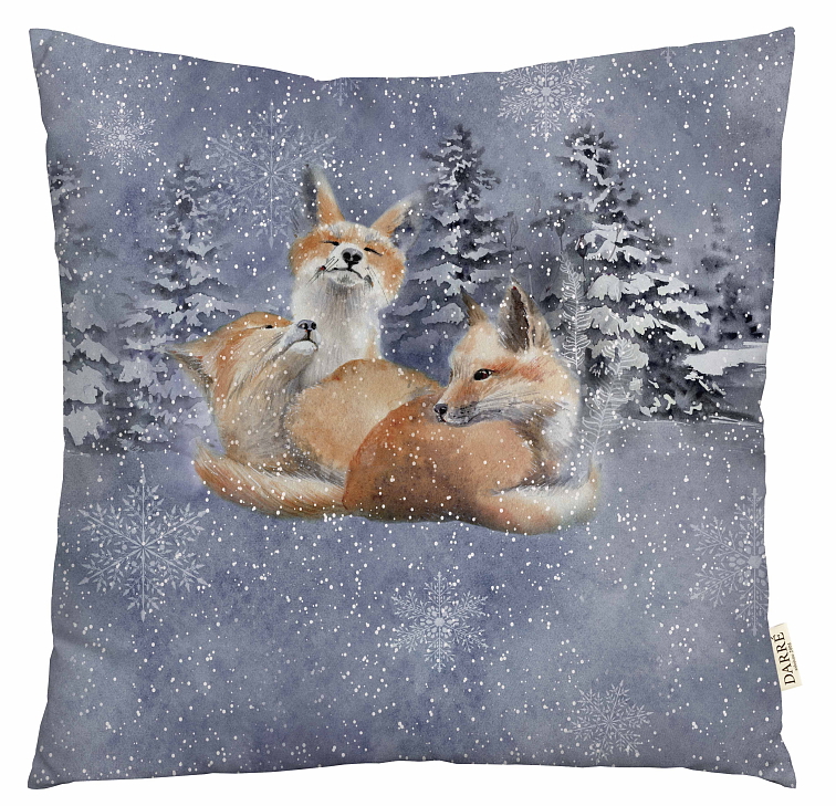 Dekorační povlak na polštářek Liščí mláďátka