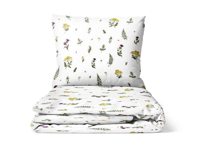 Bavlnené obliečky Vôňa vidieka - biele