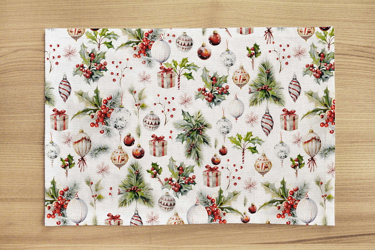 Bavlněný ubrus Veselé Vánoce