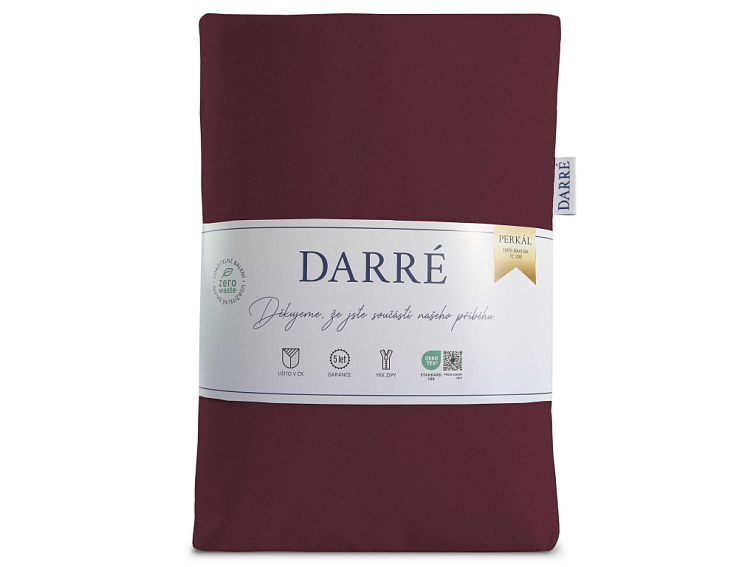 Bavlnené povlečenie Jednobarevné perkálové - bordové