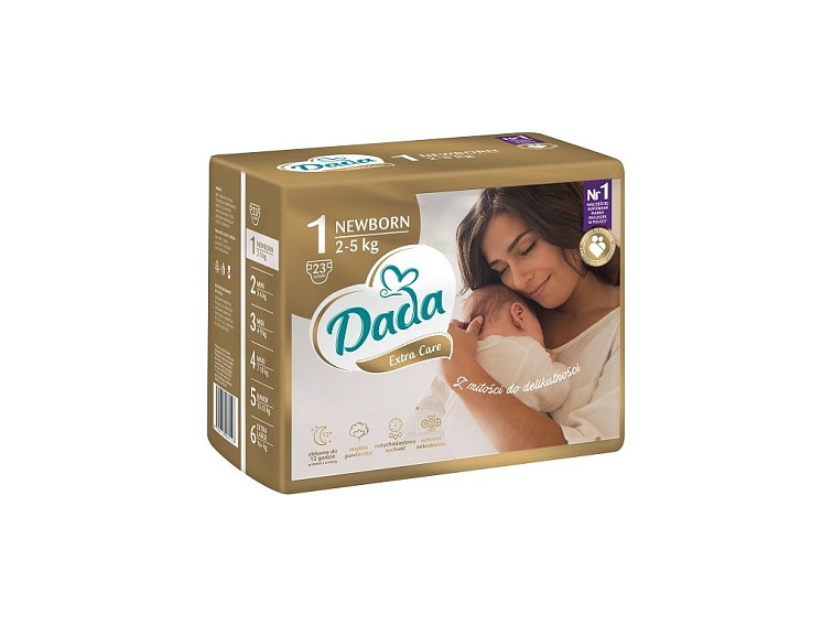 Dada Extra Care 1 Newborn, 2-5 kg, 23 ks
