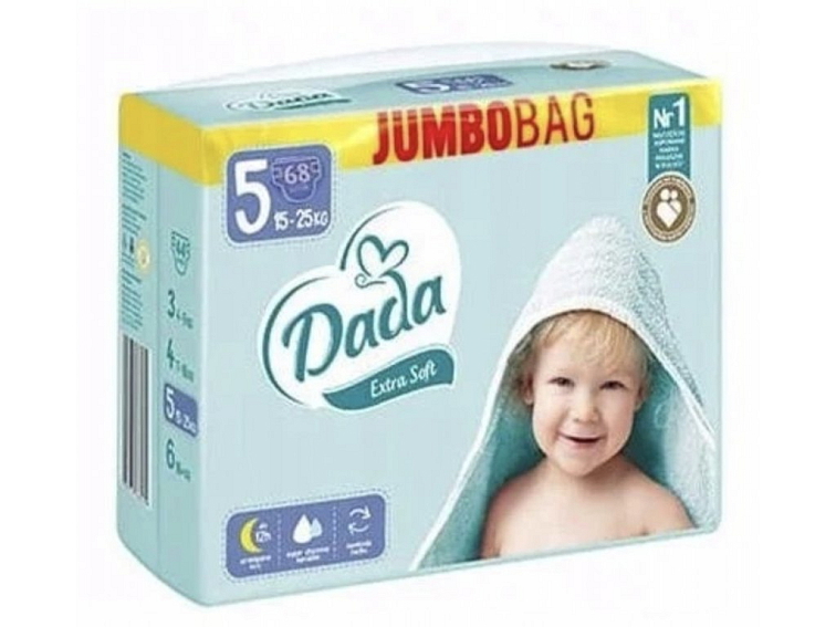 Dada JUMBOBAG Extra Soft 5 Junior, 15-25 kg, 68 ks