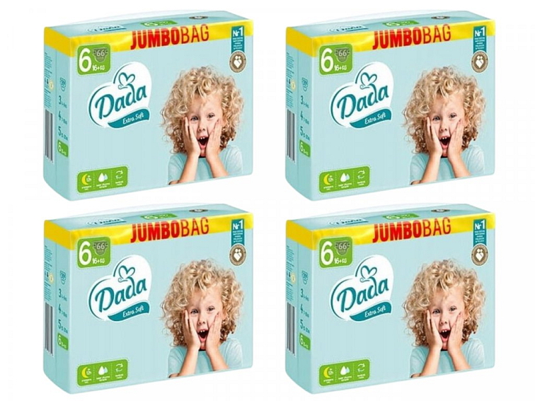 4x - Dada JUMBOBAG Extra Soft 6, 16+ kg, 66 ks