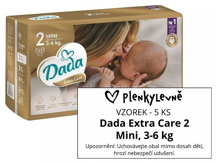 Vzorek plen - Dada Extra Care 2 Mini, 3-6 kg, 5 ks
