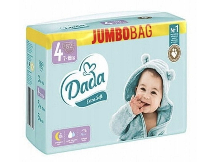 Dada JUMBOBAG Extra Soft 4 Maxi, 7-16 kg, 82 ks