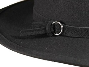 Dámský černý nemačkavý fedora klobouk - Leo