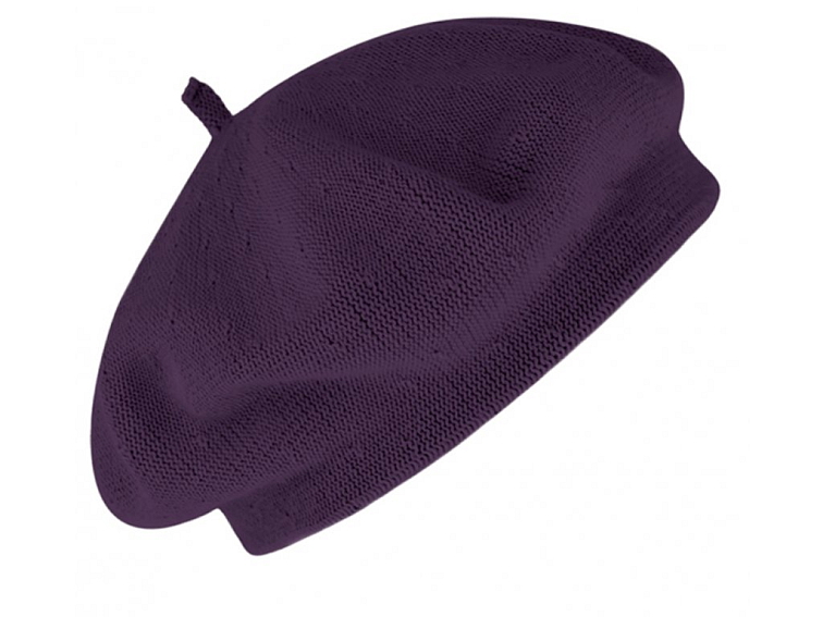 Bavlněný letní baret dámský - Flora - Fialová