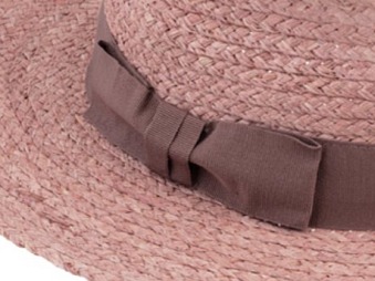 Dámský letní růžový Fedora klobouk - 100% slaměný klobouk od Fiebig