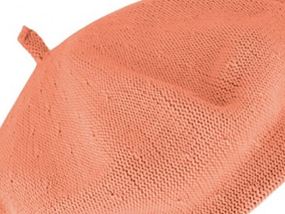 Bavlněný letní baret dámský - Flora - Lososová