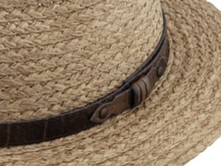 Unisex letní klasicky Fedora klobouk - od Fiebig s koženým paskem