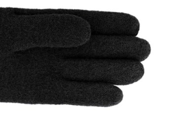 Panské černé pletené rukavice - Fiebig