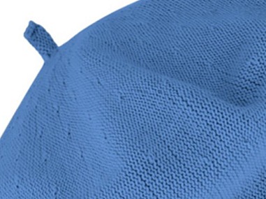 Bavlněný letní baret dámský - Flora - Královsky modrá