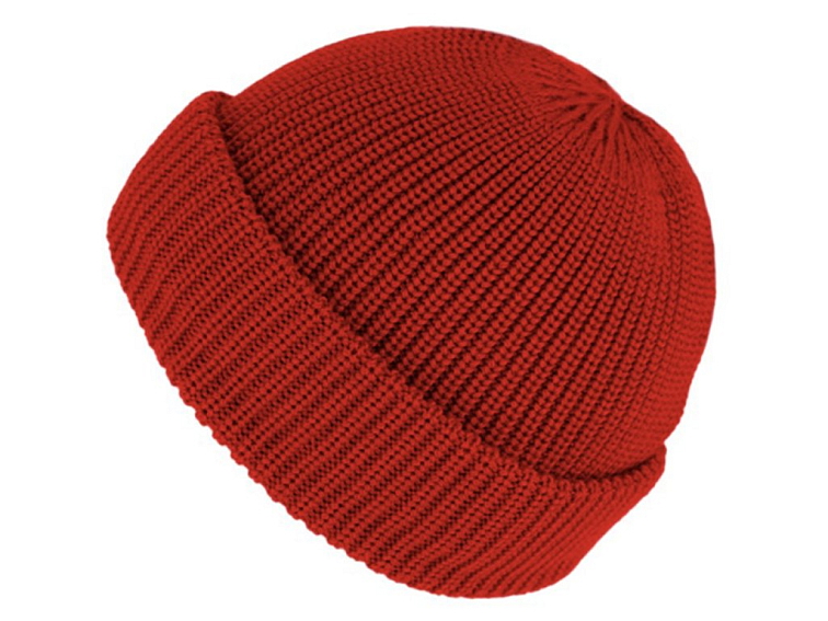 Červená unisex čepice Fiebig - 100 % vlna Merino - docker