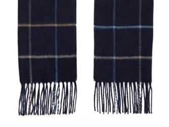 Modrá kostkovaná šála od Fiebig