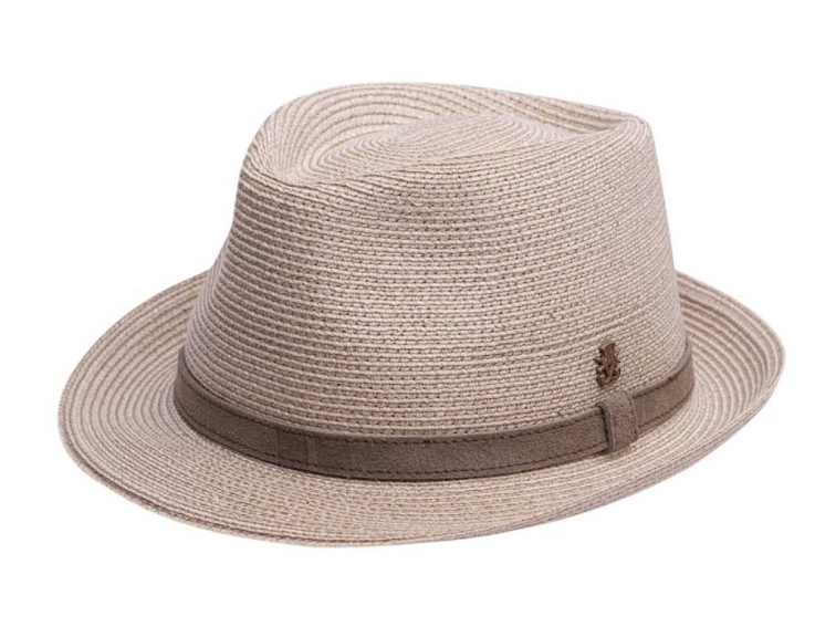 Luxusní nemačkavý hnědý klobouk Trilby - ručně šitý, UV faktor 80 - Mayser Dillon