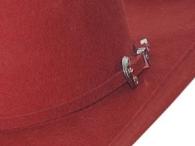 Westernový červený klobouk KINGMAN 4x