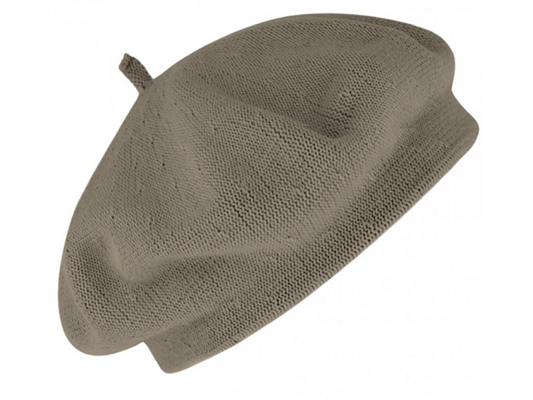 Bavlněný letní baret dámský - Flora - Teple šedá