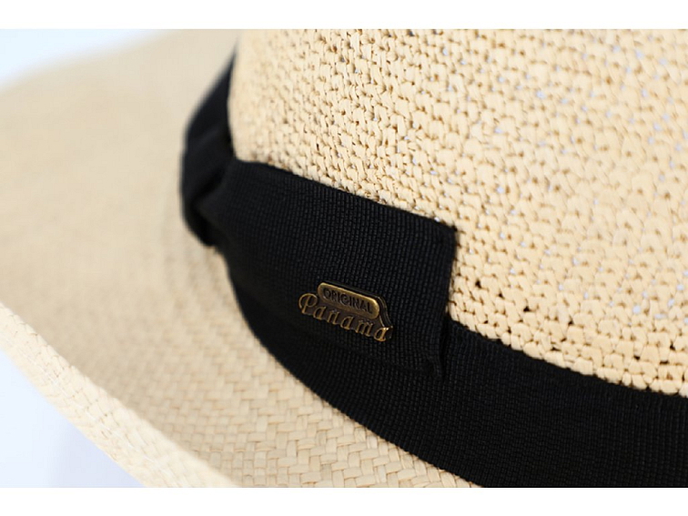Letní slaměný klobouk Fedora - ručně pletený - Ekvádorská panama - Traveller 