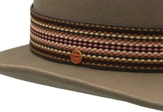 Cestovní nemačkavý voděodolný béžový klobouk Mayser - Cowboy Hat