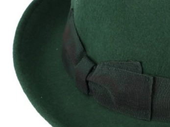 Dámský zelený nemačkavý klobouk trilby - Bema