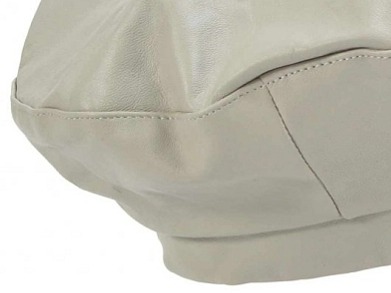Kožený šedý baret - Basque Leather