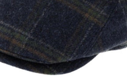 Pánská modrá kostkovaná vlněná bekovka - Fiebig