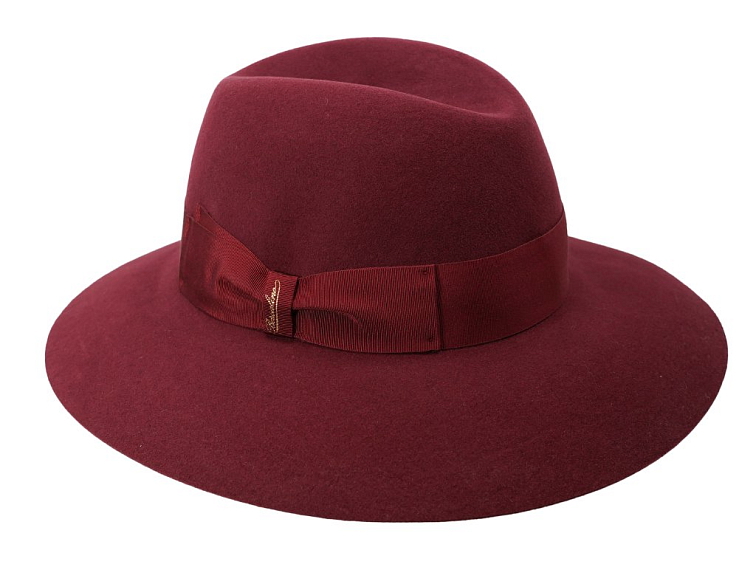 Dámský bordo klobouk Borsalino - Claudette