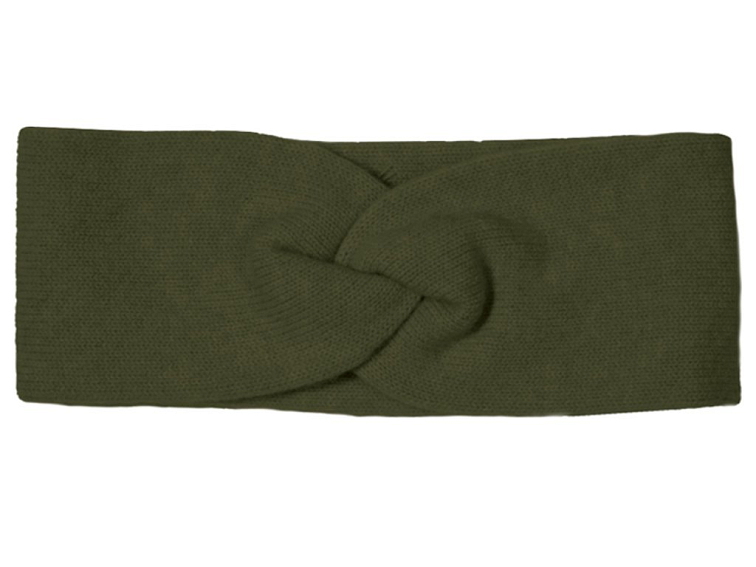 Dámská kašmírová zelená zimní čelenka - Fiebig