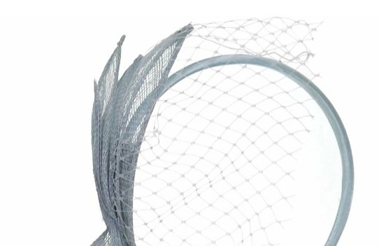 Dámský fascinátor Seeberger se závojem - bleděmodrý