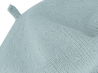 Bavlněný letní baret dámský - Flora - Ledovcově modrá